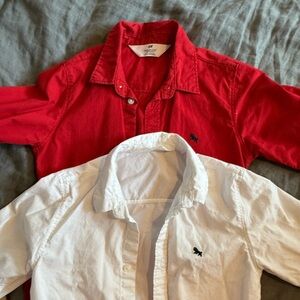 Red and White Kids Shirts by H&M
